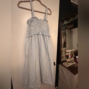 Universal Thread Blue Striped MIDI Dress